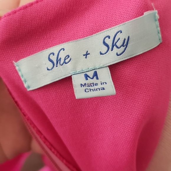NWOT She + Sky Magenta Dress - Picture 8 of 8